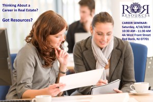 Resources Real Estate Career Seminar 4/16/2016 Call 732-212-0440 to RSVP